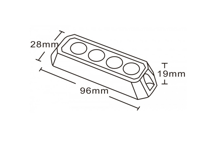 KAMAR LW0025-ALR-1 LED-waarschuwingslamp, oranje knipperlicht