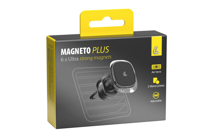 Magneto Plus LAMP magnetische telefoonhouder voor het ventilatierooster