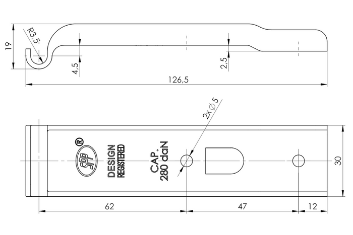 STEELPRESS Z-02 zijkoppelingshouder voor aanhangwagen zijkoppeling