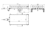 Unitrailer GARDEN TRAILER 230 FD autoaanhanger met neuswiel, BIS zijkanten en blauwe platte kap