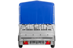 Lichte aanhangwagen 264x125 UNITRAILER GARDEN 264 KIPP met gaaswanden, H-800 frame en blauwe kap