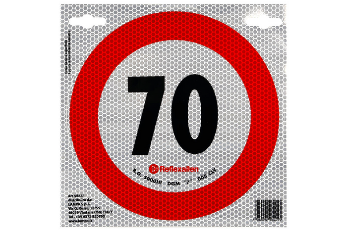 Reflecterende sticker Verkeersbord LAMPA snelheidslimiet 70 km/u B-33
