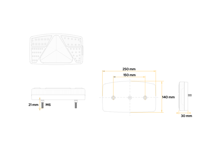 ASPÖCK 41-131 LED achterlicht, 7 functies, rechts