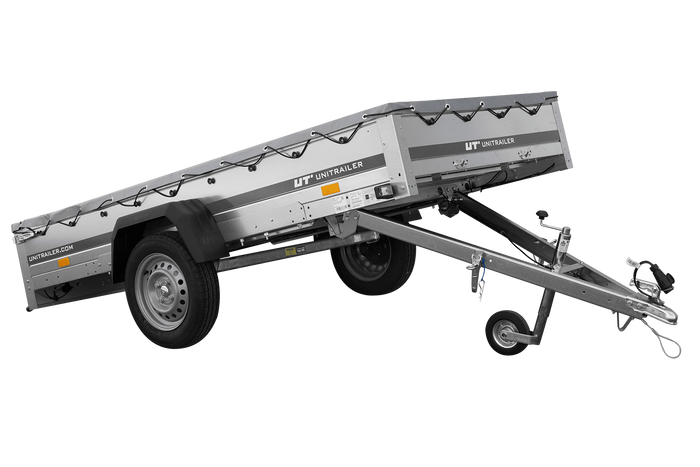 Lichte aanhangwagen 264x125 UNITRAILER GARDEN 264 KIPP met grijze kap