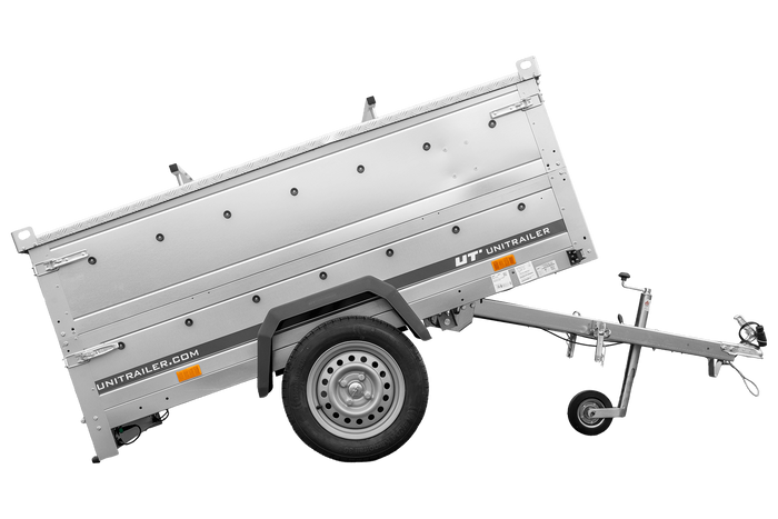 Lichte aanhanger 200x125 UNITRAILER GARDEN 201 KIPP met BIS-zijwanden en aluminium afdekking