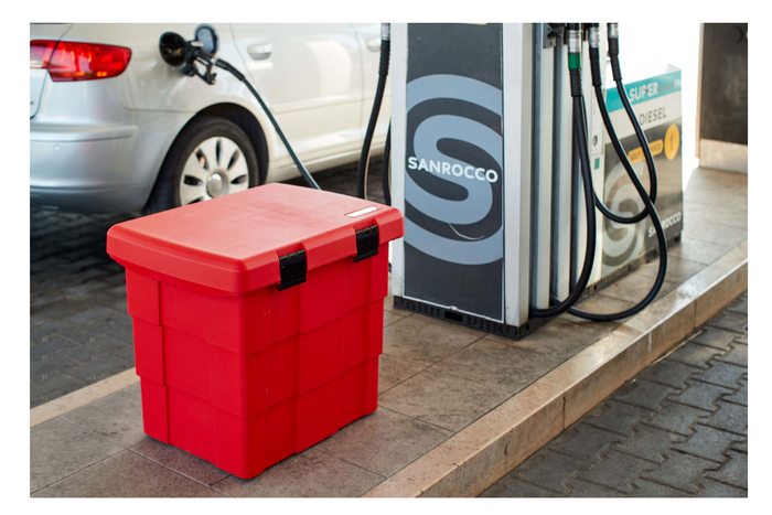 DAKEN 86014 PITBOX box voor bulkmaterialen, container voor zand, strooizout 655x570x520mm 108,5l