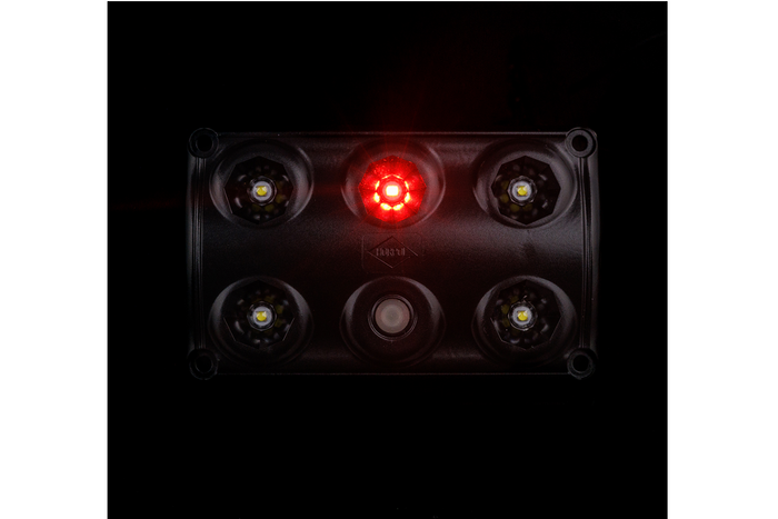 HORPOL LWD2157/CZ LED 900lm zwarte interieur autolamp met schakelaar en rode diode