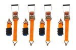 Set van vier 3-punts transportbanden met spanner voor UNITRAILER trailer 3m/50mm/4t oranje