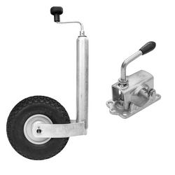 Steunwiel met gietijzeren klem WINTERHOFF ST48-260LB+KLE48-G 150kg 48mm 500-710mm