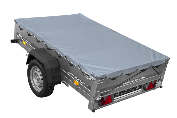 Autoaanhangwagen op veren 200x125 UNITRAILER GARDEN 201/R KIPP met H-0 frame en grijze kap