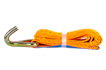 Set van vier UNITRAILER 2m/50mm/5t oranje transportbanden met spaninrichting