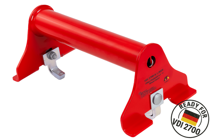 PRAMAR Radstopper VDI 2700 rode wielblokkering voor sleepwagen - verstelbaar, universeel