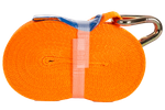 Set van vier UNITRAILER 8m/25mm/1t oranje transportbanden met spaninrichting