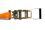 Set van vier UNITRAILER 5m/50mm/5t oranje transportbanden met spaninrichting