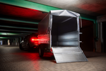 Autoaanhanger 230x125 UNITRAILER GARDEN 230 KIPP met BIS-zijwanden, H-800 frame en grijze afdekking