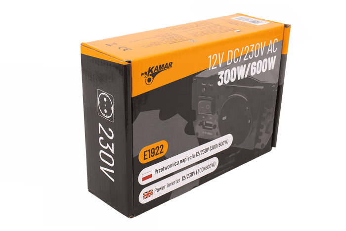Spanningsomvormer 12V/230V (300/600W) KAMAR E1922