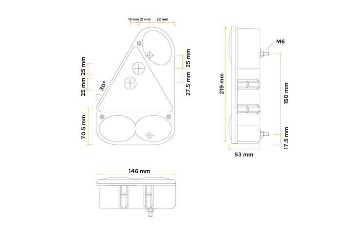 ASPÖCK EARPOINT III achterlichtbajonet 5-pins 4 functies rechts
