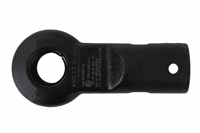 KNOTT KK7293S oogkoppeling voor een 3500kg aanhangwagen met een 45mm buisvormige dissel, nieuw type