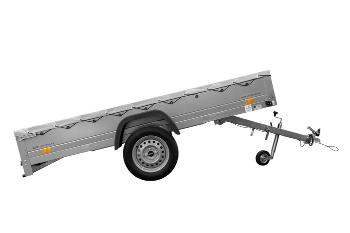 Autoaanhanger 264x125 UNITRAILER GARDEN 264 KIPP met H-0 frame en grijs deksel