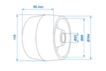 ProPlus 345472 zijrol voor boottrailer 85 mm