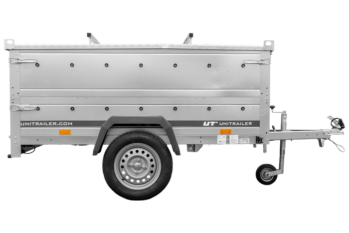 Lichte aanhanger 200x125 UNITRAILER GARDEN 201 KIPP met BIS-zijwanden en aluminium afdekking