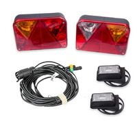 Verlichtingsset: DOBPLAST achterlichten + DOBPLAST LED markeringslichten + MANTES 7m 7-polige kabelboom