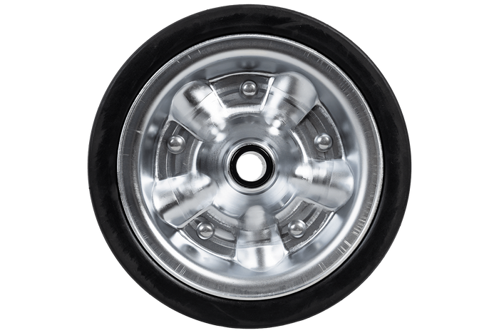 Reservewiel voor het KNOTT 405725.001 neuswiel, gemaakt van massief rubber, 225x65 mm.