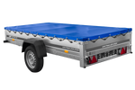 Lichte aanhangwagen 264x125 UNITRAILER GARDEN 264 KIPP met H-0 frame en blauwe kap