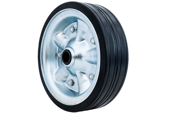 Reservewiel voor het KNOTT 405641.001 neuswiel, gemaakt van massief rubber, 200x60 mm.