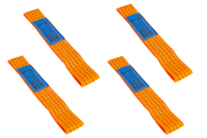 Set van vier transportgordels voor UNITRAILER aanhanger 0,3 m/50 mm/4 ton oranje
