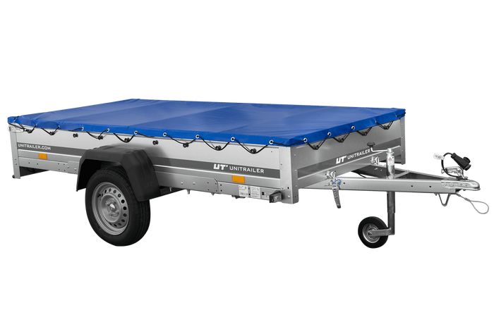 Lichte aanhangwagen 264x125 UNITRAILER GARDEN 264 KIPP met H-0 frame en blauwe kap