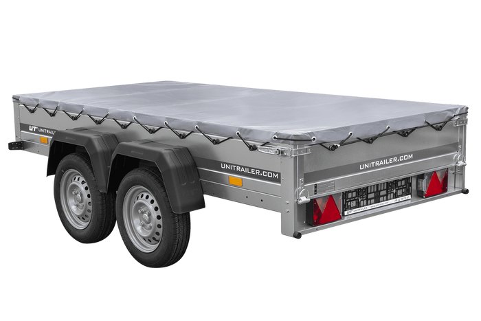 Twee-assige aanhanger 264x125 UNITRAILER GARDEN 264/2 KIPP met H-0 frame en grijze kap