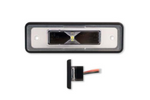 ASPÖCK REGPOINT LED-kentekenplaatverlichting met ingebouwde verlichting en 0,8 m kabel.