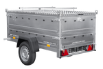 Lichte aanhanger 200x106 UNITRAILER GARDEN 200 KIPP met BIS-zijwanden en aluminium afdekking