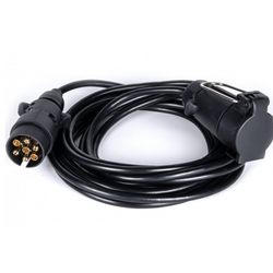 KAMAR E1223 elektrische kabel 5m 12V stekker/stopcontact 7PIN