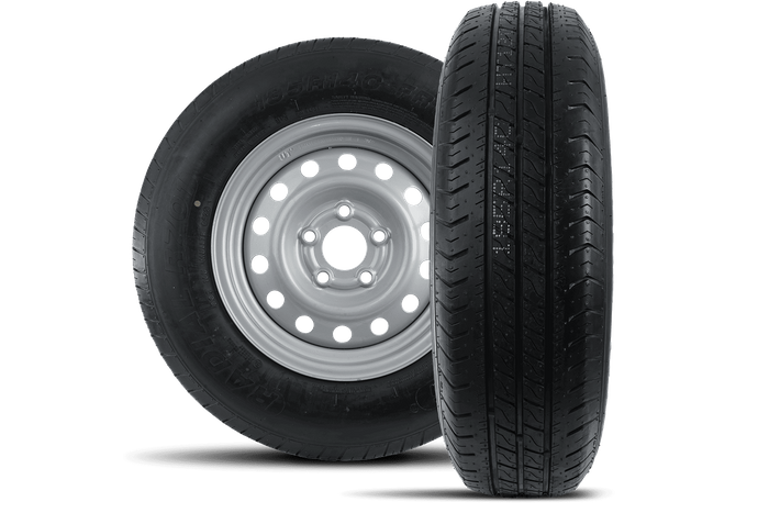 Set van twee versterkte wielen voor aanhangwagen LINGLONG BAND 185/80 R14C 104/102N UNITRAILER VELG 5.5Jx14"H2 5x112 ET 30