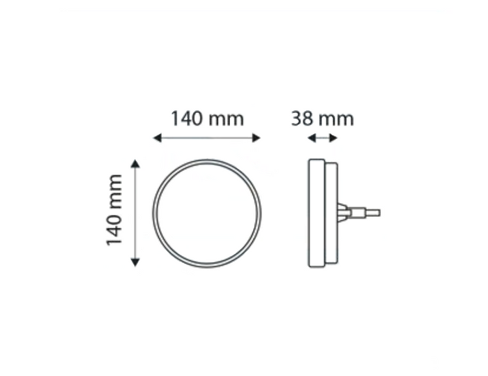 TT TECHNOLOGY TT.12559 LED achterlicht, 3 functies, rechts