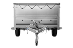Enkelassige aanhangwagen op veren 264x125 UNITRAILER GARDEN 264/R KIPP met BIS zijwanden, H-0 frame en grijs zeil