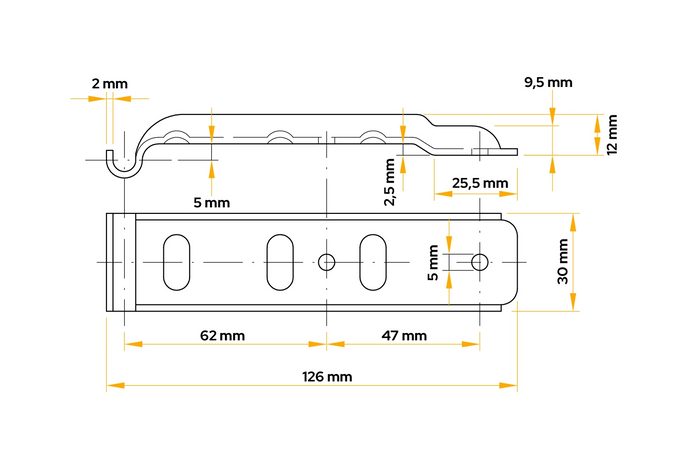 Zijkoppeling met sluiting UNITRAILER BV 10-1+BVG 10-B complete aanhanger zijsluiting
