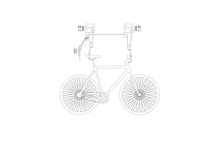 ProPlus 730915V01 plafondhanger voor fiets, kajak en ladder, 57 kg