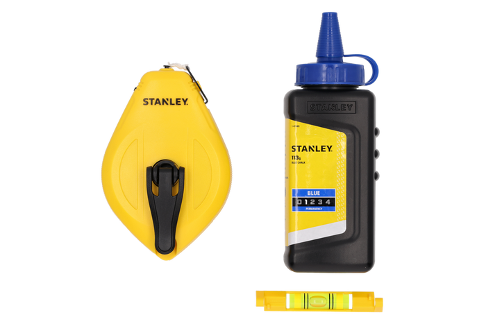 STANLEY STHT47113-0 markeerset, touw + krijt + waterpas