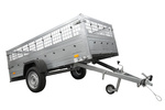 Enkelassige aanhanger 264x125 UNITRAILER GARDEN 264 KIPP met gaaswanden