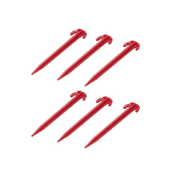 Set van zes ProPlus tentharingen 364824, kunststof haringen voor het bevestigen van scheerlijnen, 19 cm.