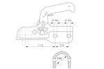WINTERHOFF WW 350-RCH-1616 kogelkoppeling voor aanhanger van 3500 kg met dissel van 60 mm buis, gietijzer