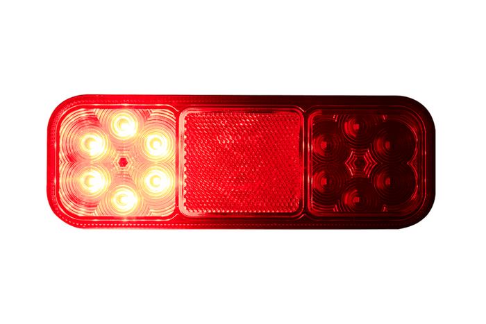 Lampa zespolona tylna (lewa/prawa), HOR 126: pozycyjne tylne, hamowania, kierunkowskaz tylny, odblask, LED 12/24 V, przewód 4x0,5 mm2, długość 2m
