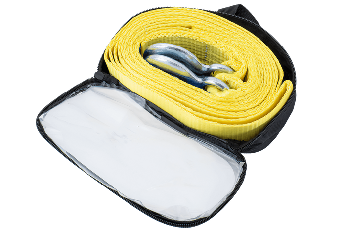 Sleepkabel met haken UNITRAILER sleepband 4,5m/50mm/5t geel