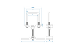 ProPlus aanhanger reservewiel montagebeugel voor profiel 60x60mm