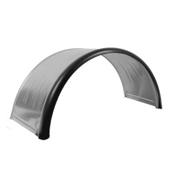 Dubbel spatbord voor aanhanger 15-16" DOMAR DK7120 wielkast 880/400mm metaal met rubberen rand