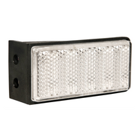 Rechthoekige reflector met houder, wit, ASPOCK 76x34mm reflector