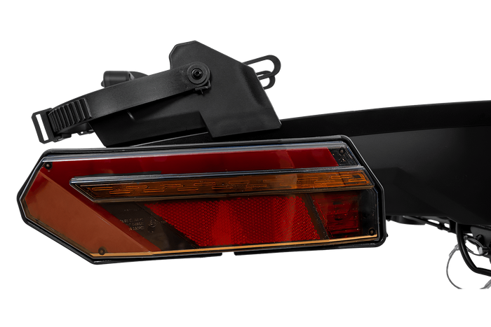 Inter Pack Velox 3 LED - opvouwbare fietsendrager voor op de trekhaak, geschikt voor 3 fietsen, met LED-verlichting (zwart)